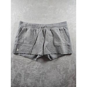 Polo Ralph Lauren Sweat Shorts Women XL Gray Raw Hem Pony Gym Athleisure